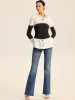 Contrast Panel Button Shirt sold by COMMENSE