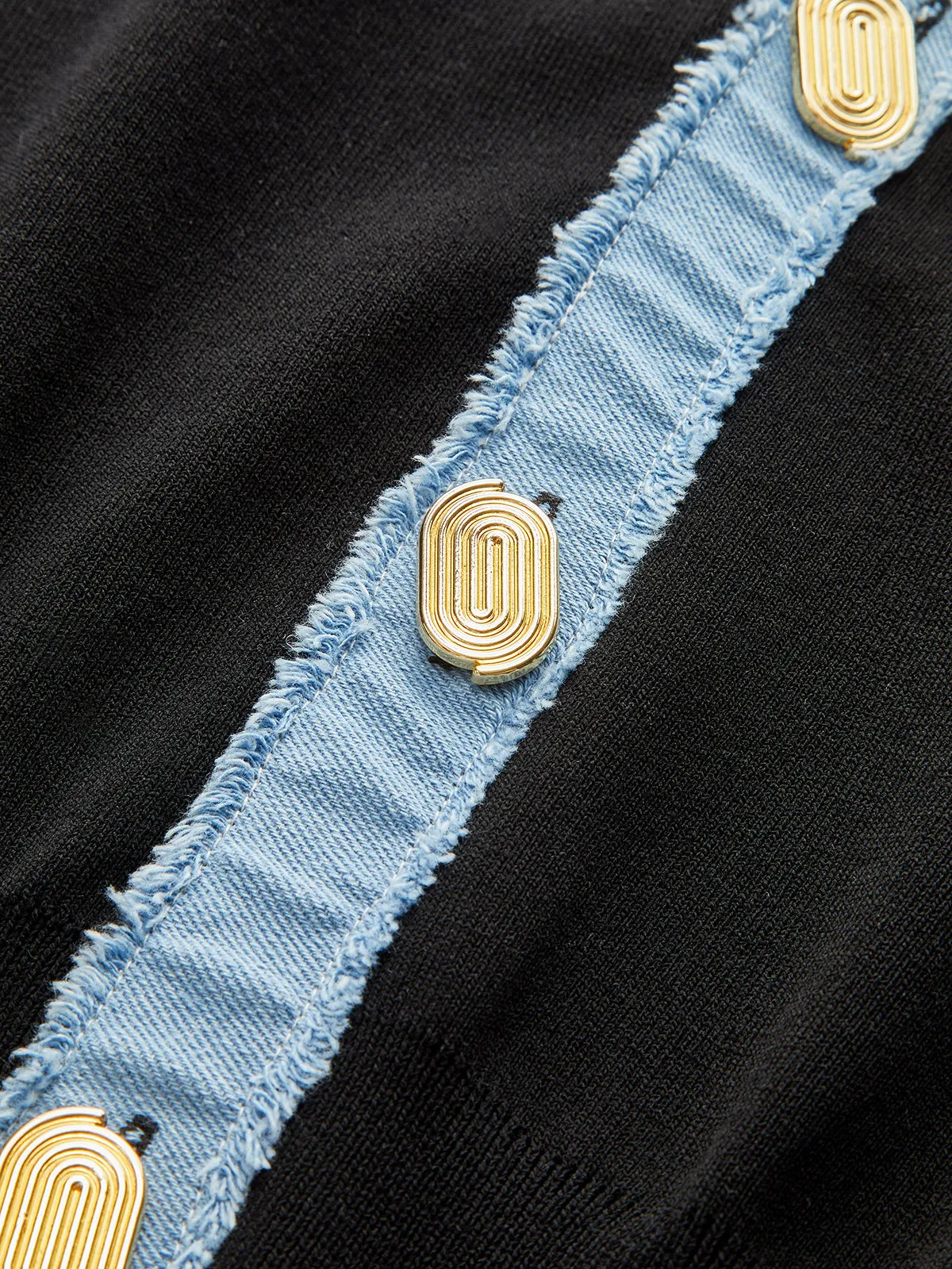 Denim Placket Button Knit Vest sold by COMMENSE product image thumbnail 3