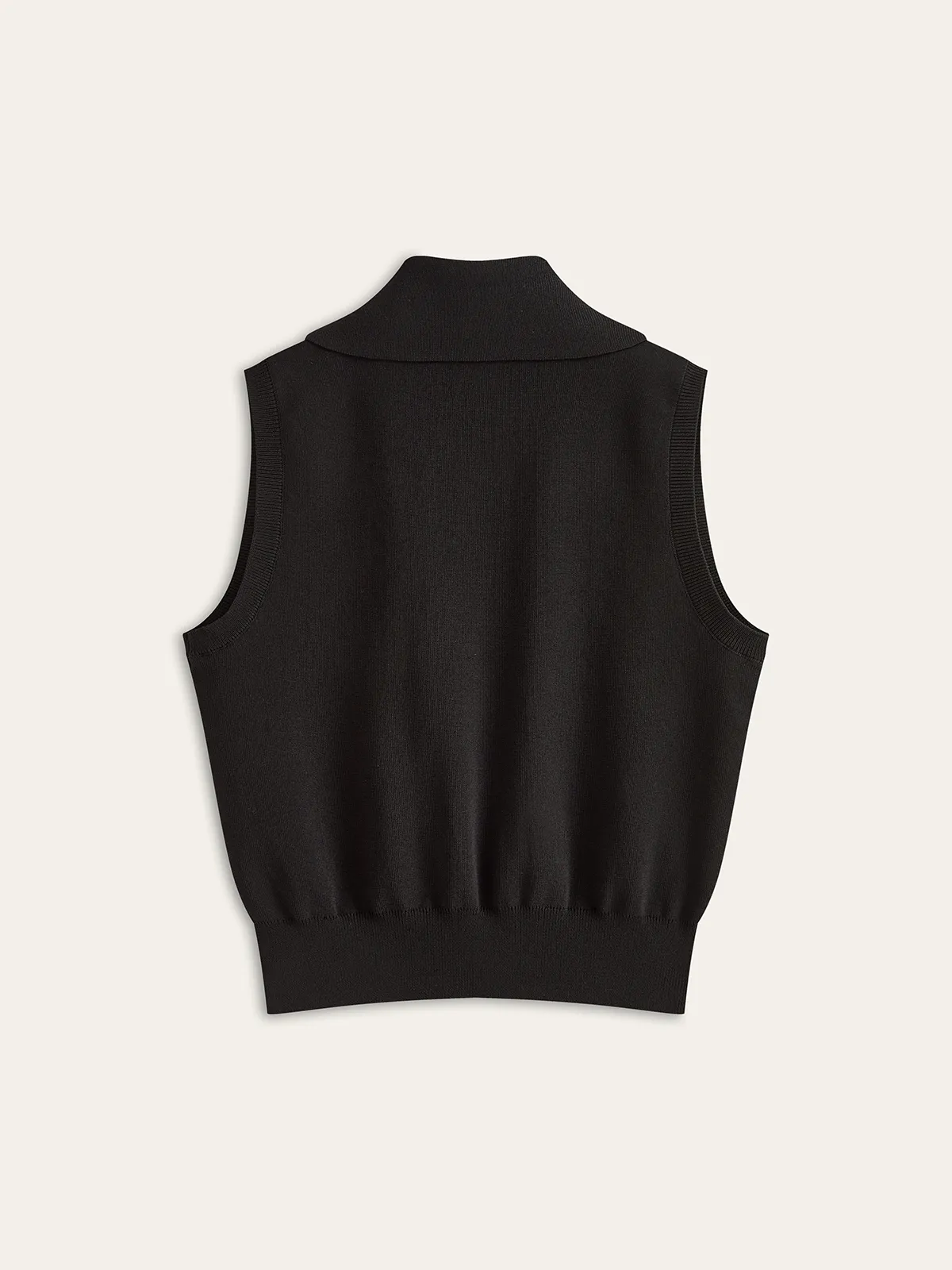 Denim Placket Button Knit Vest sold by COMMENSE product image thumbnail 2