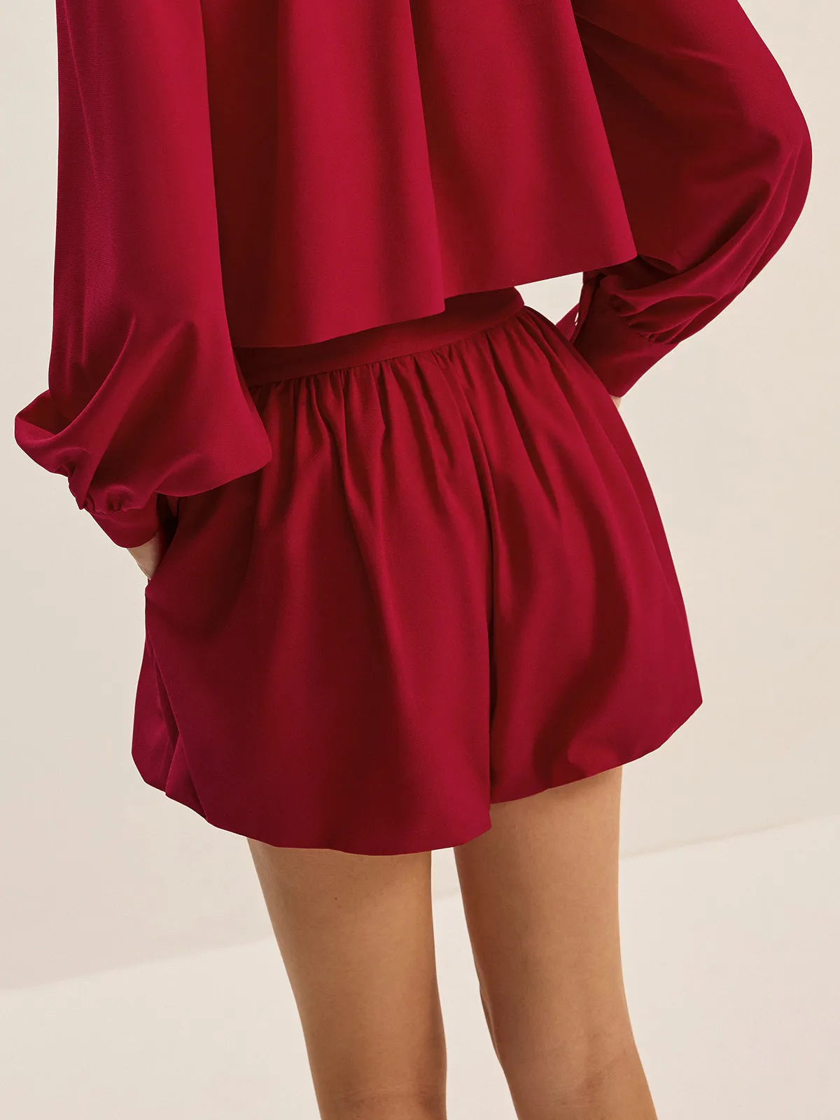 Mid-Waist Puff Shorts sold by COMMENSE product image thumbnail 5