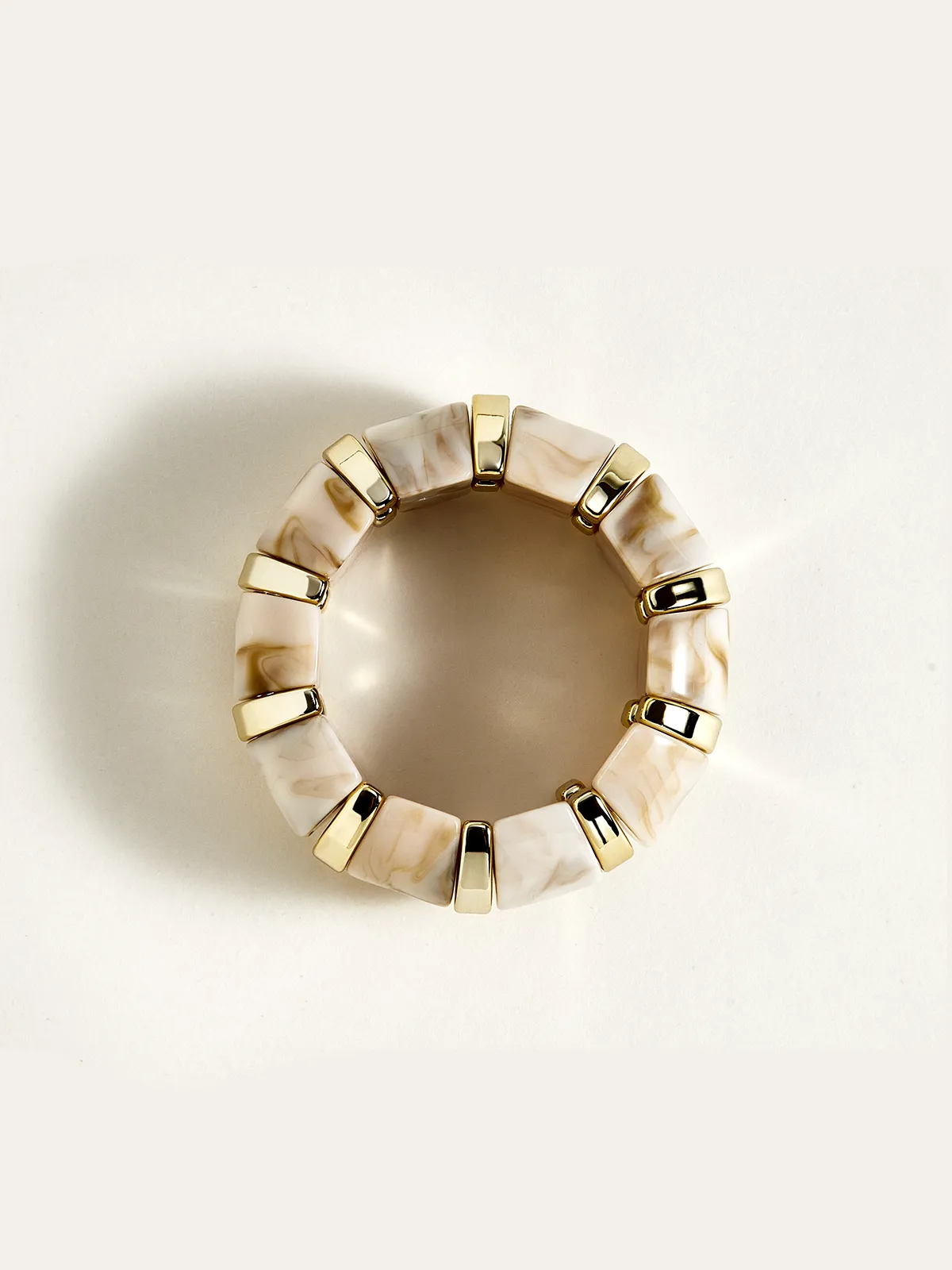 Marbled Resin and Golden Bracelet sold by COMMENSE product image thumbnail 2