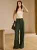 Vintage Plaid High-Waisted Pants with Belt sold by COMMENSE