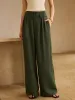 Vintage Plaid High-Waisted Pants with Belt sold by COMMENSE