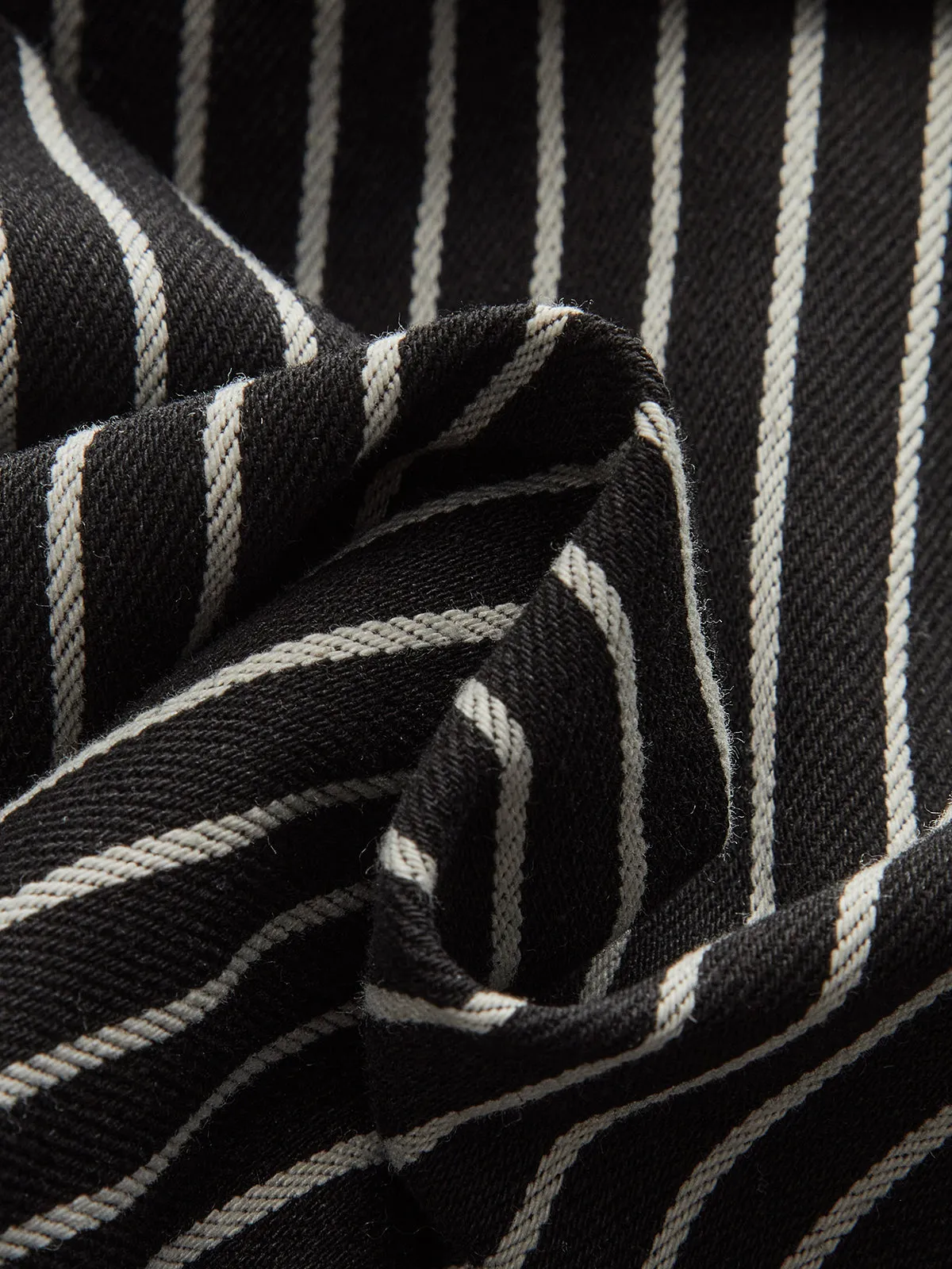 Cotton-Blend Striped Belted Longline Vest sold by COMMENSE product image thumbnail 5