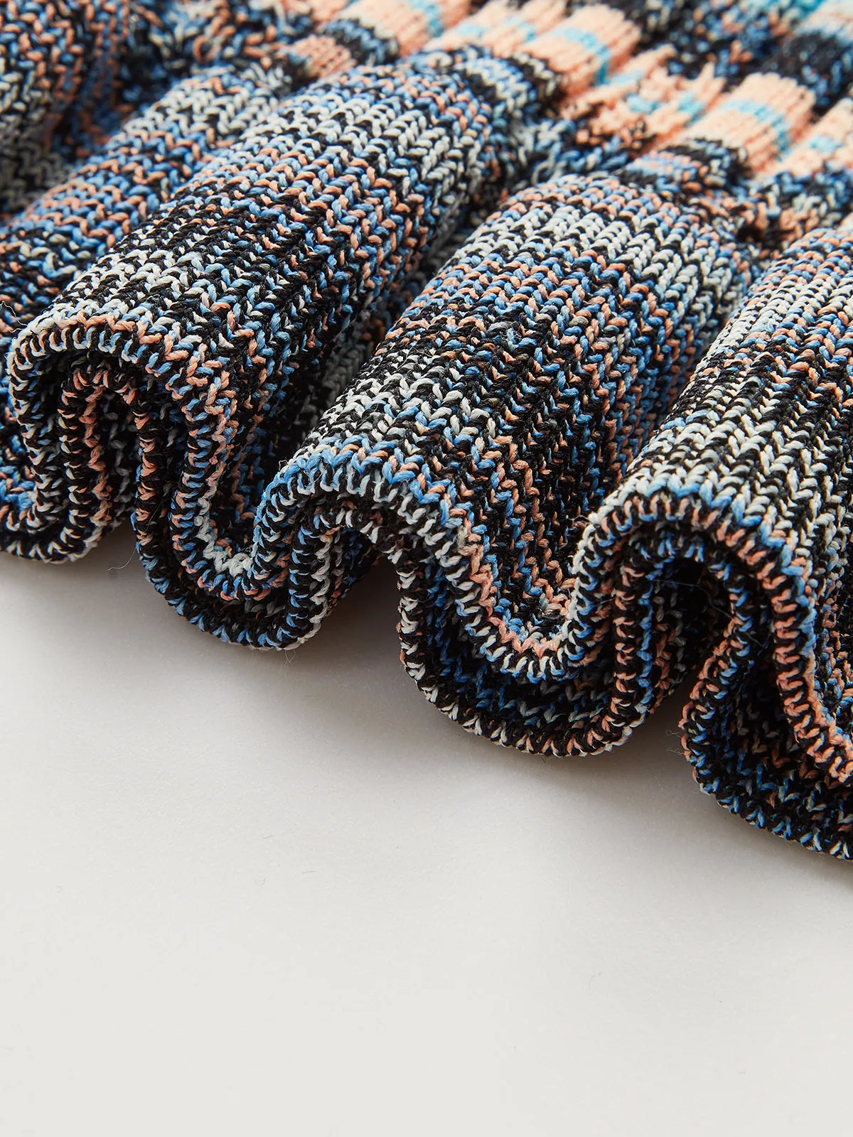 Ruffled Hem Colorful Striped Knit Top sold by COMMENSE product image thumbnail 4