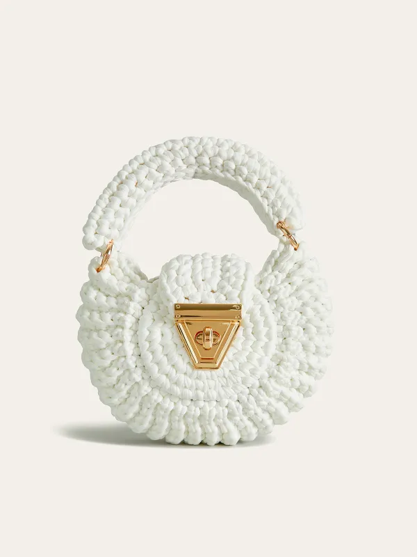 Crochet Top-Handle Bag sold by COMMENSE
