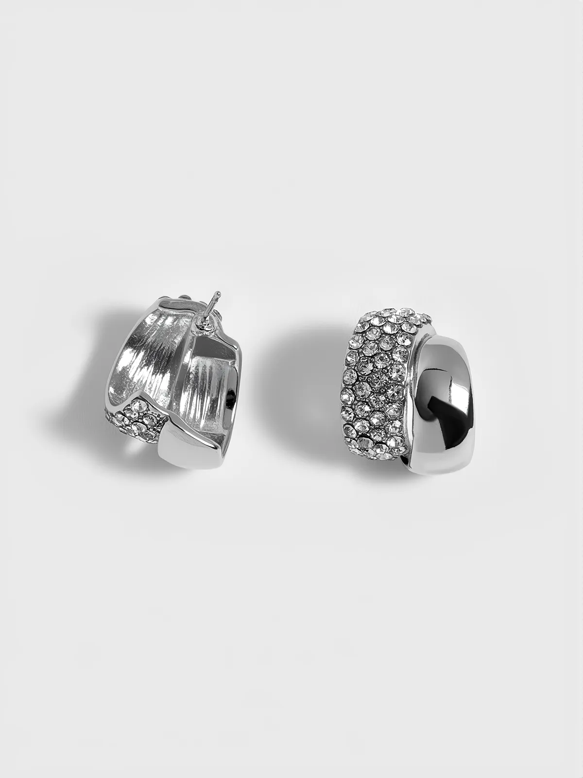 Pave Crystal Stud Earrings sold by COMMENSE product image thumbnail 3