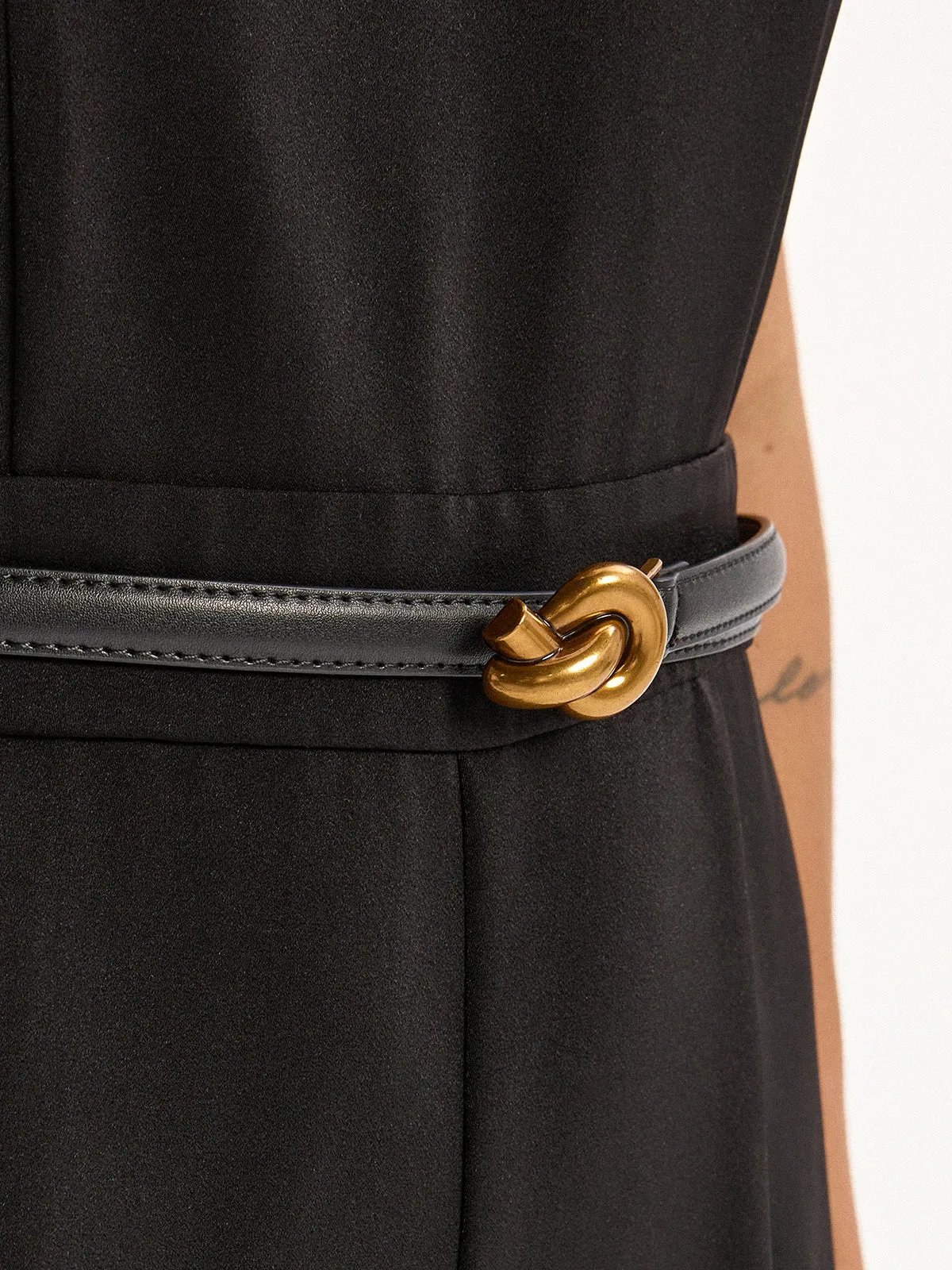Leather Twist Buckle Belt sold by COMMENSE product image thumbnail 4