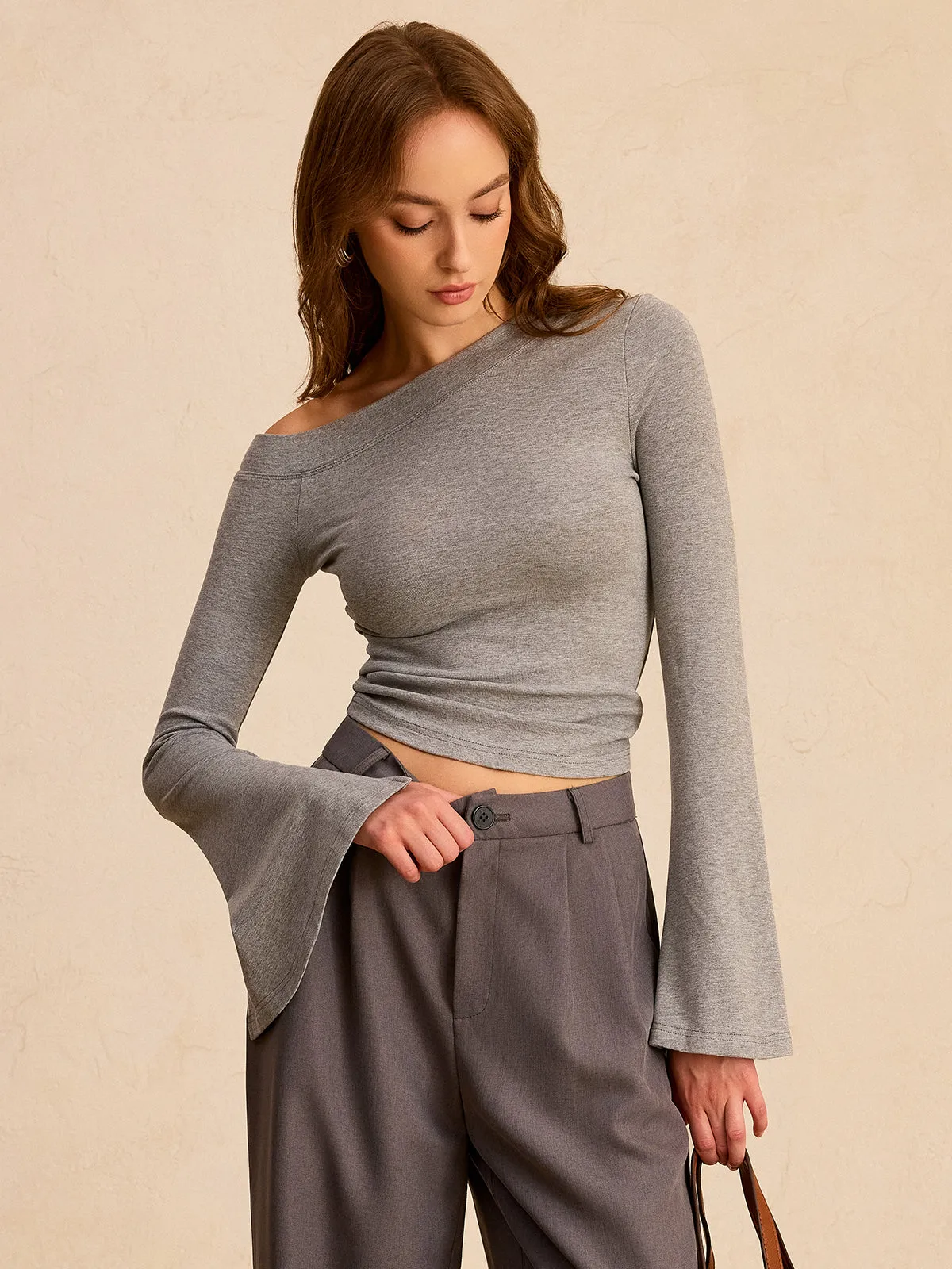 Off-Shoulder Bell-Sleeve Blouse sold by COMMENSE product image thumbnail 4