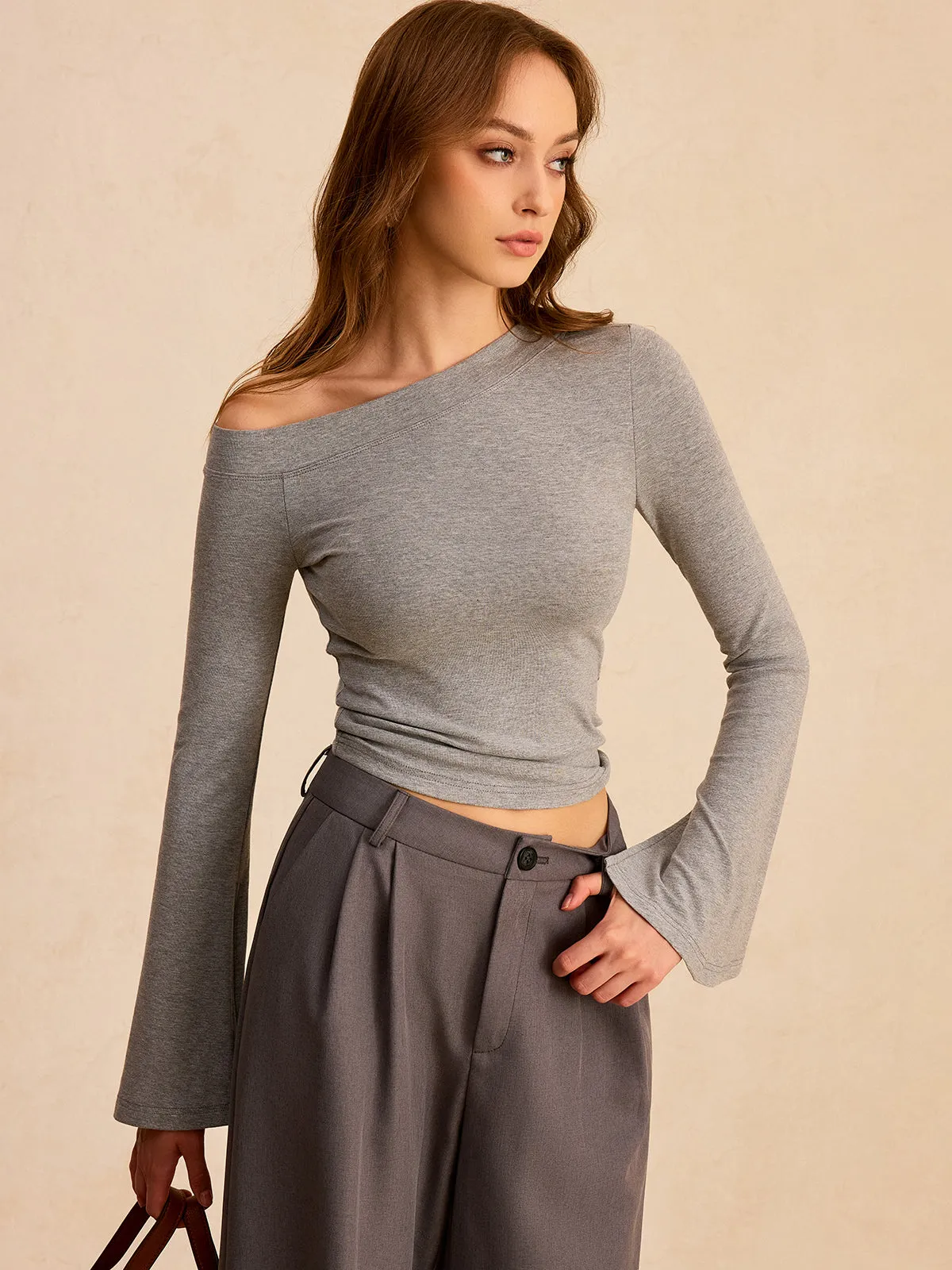 Off-Shoulder Bell-Sleeve Blouse sold by COMMENSE product image thumbnail 5