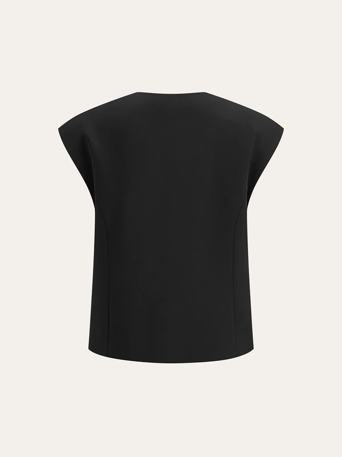 Metal Detail Cap Sleeve Vest sold by COMMENSE product image thumbnail 2