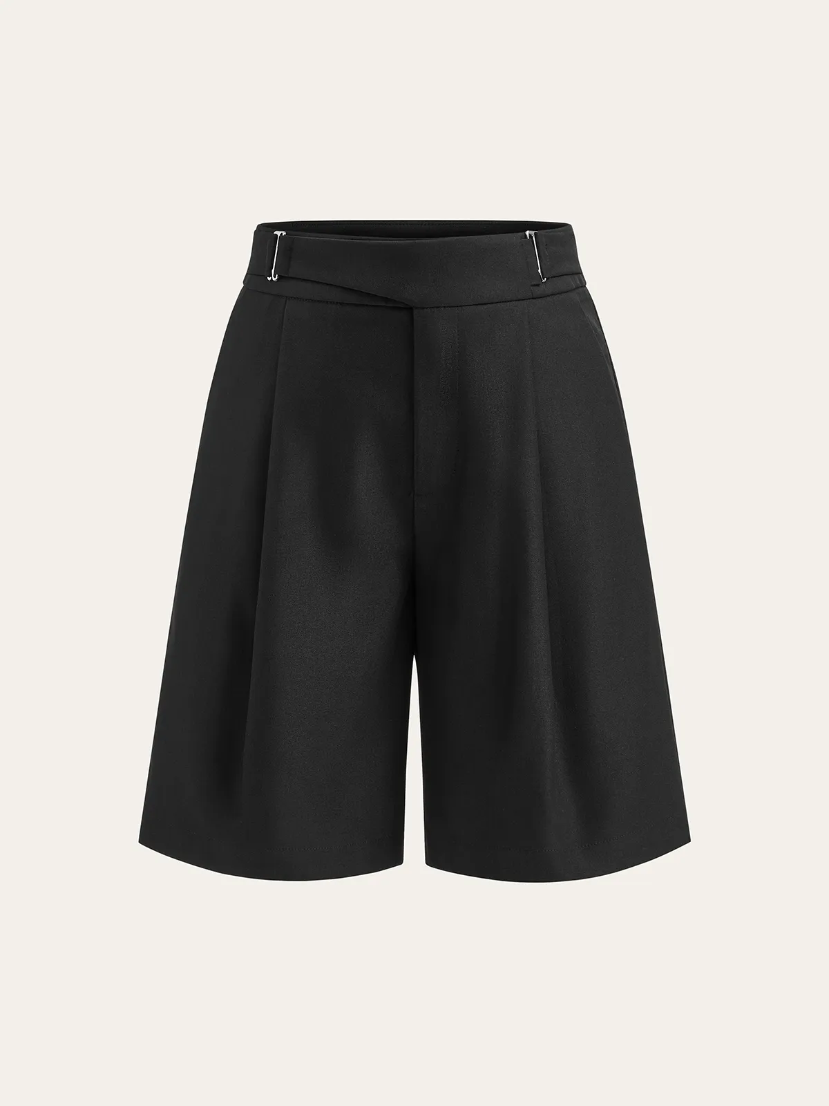 Buckle Detail Mid-Waist Shorts sold by COMMENSE