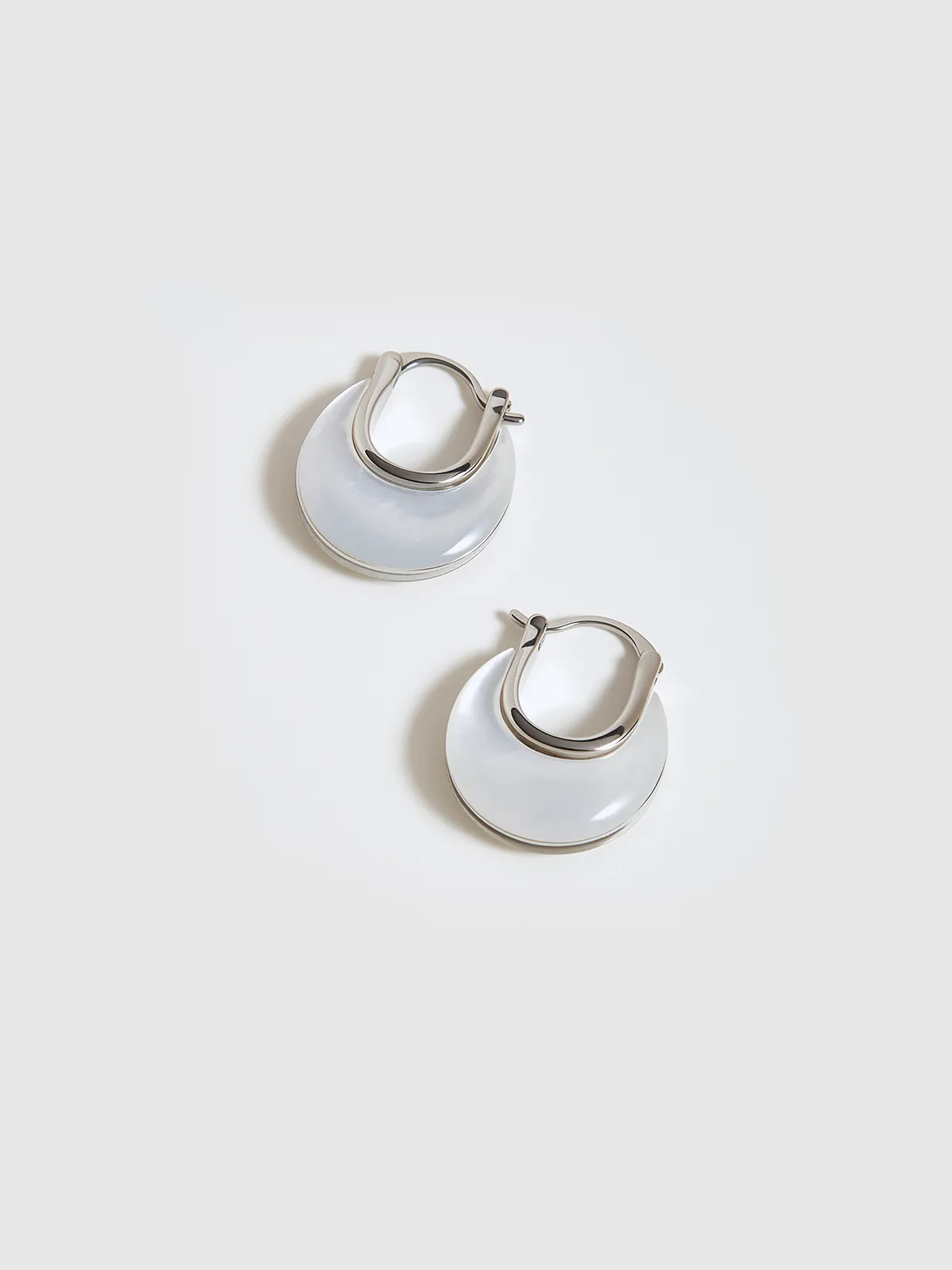 Mother of Pearl Hoop Earrings sold by COMMENSE product image thumbnail 2