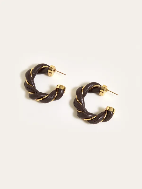 Twisted Hoop Earrings sold by COMMENSE