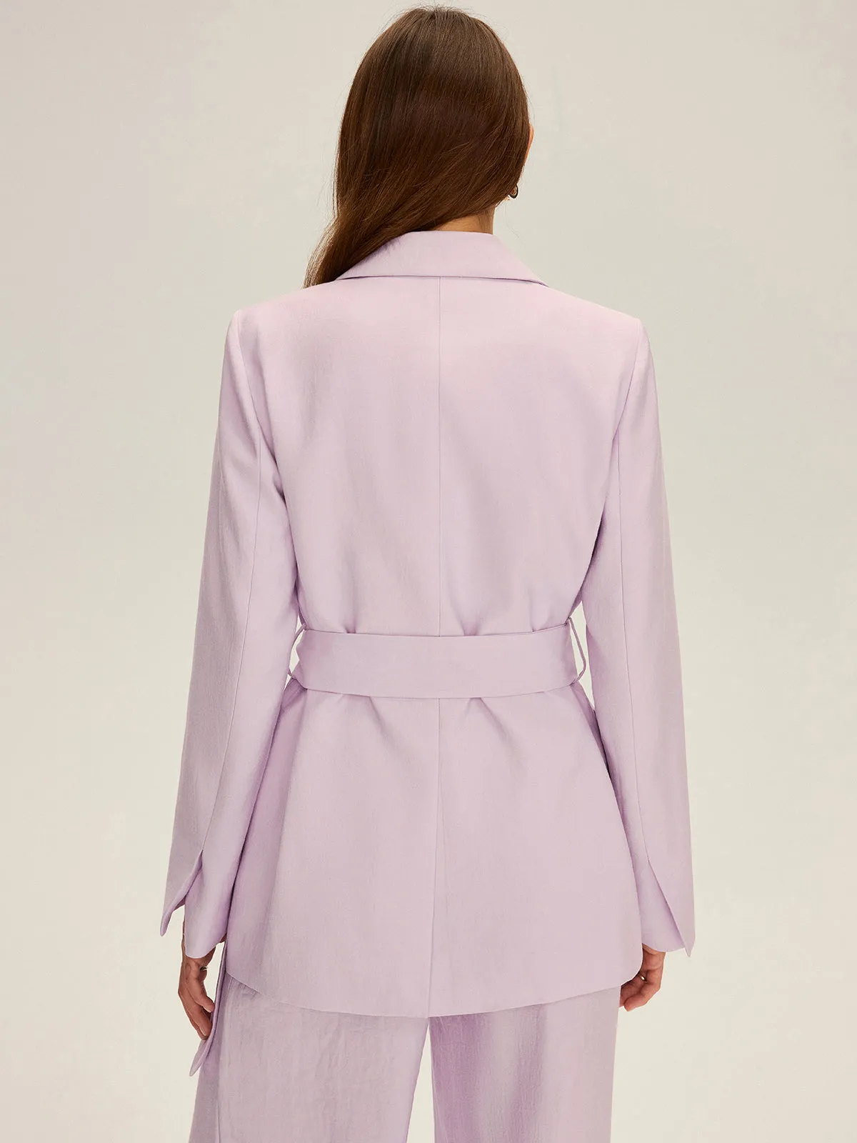 Long Sleeve Belted Blazer sold by COMMENSE product image thumbnail 4