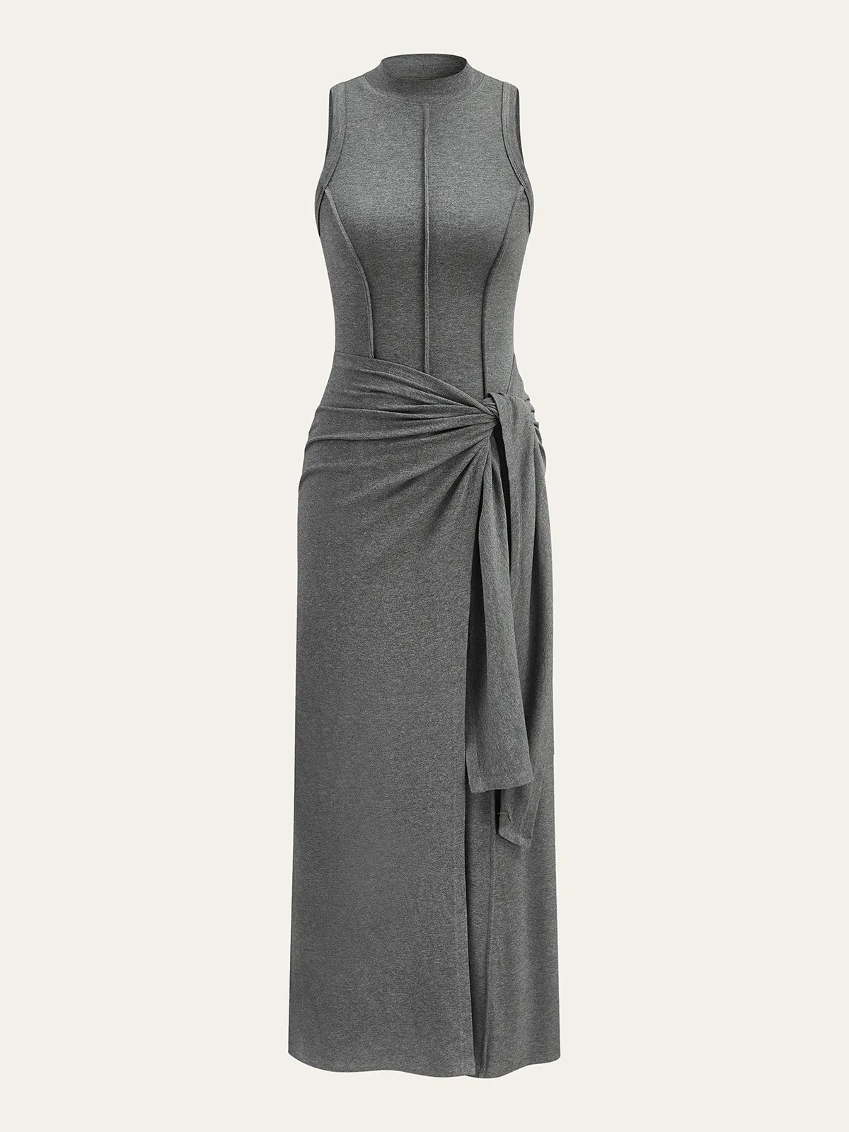 Sleeveless Mock Neck Midi Dress sold by COMMENSE