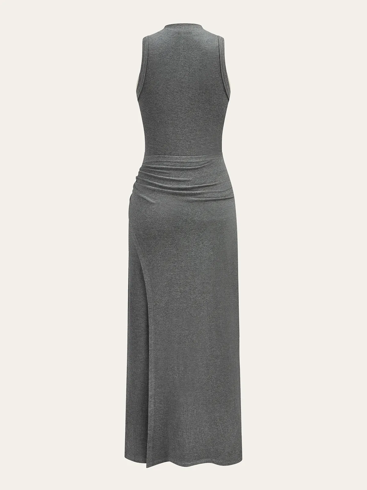 Sleeveless Mock Neck Midi Dress sold by COMMENSE product image thumbnail 2