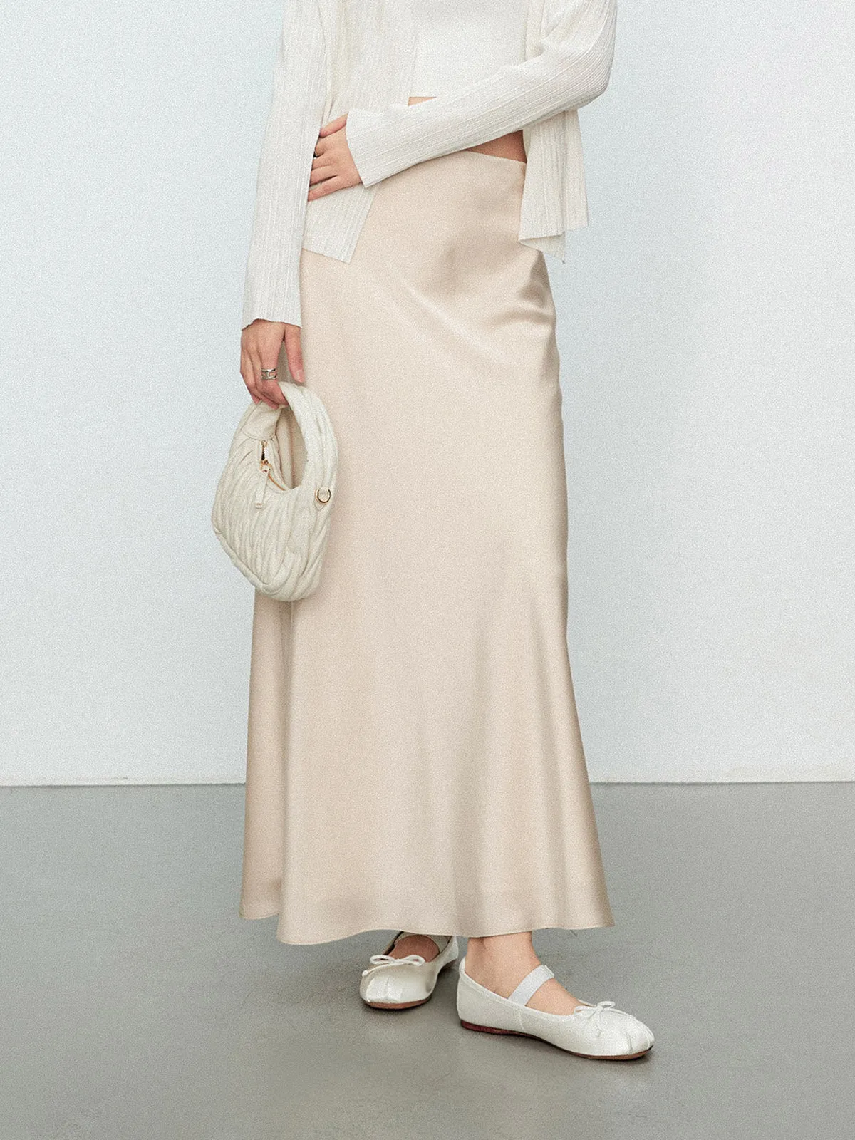 Elegant Satin Long Skirt sold by COMMENSE product image thumbnail 3
