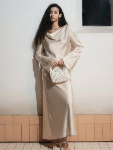 Elegant Stain Long Skirt sold by COMMENSE