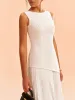 Sleeveless Asymmetric Pleated Midi Dress sold by COMMENSE