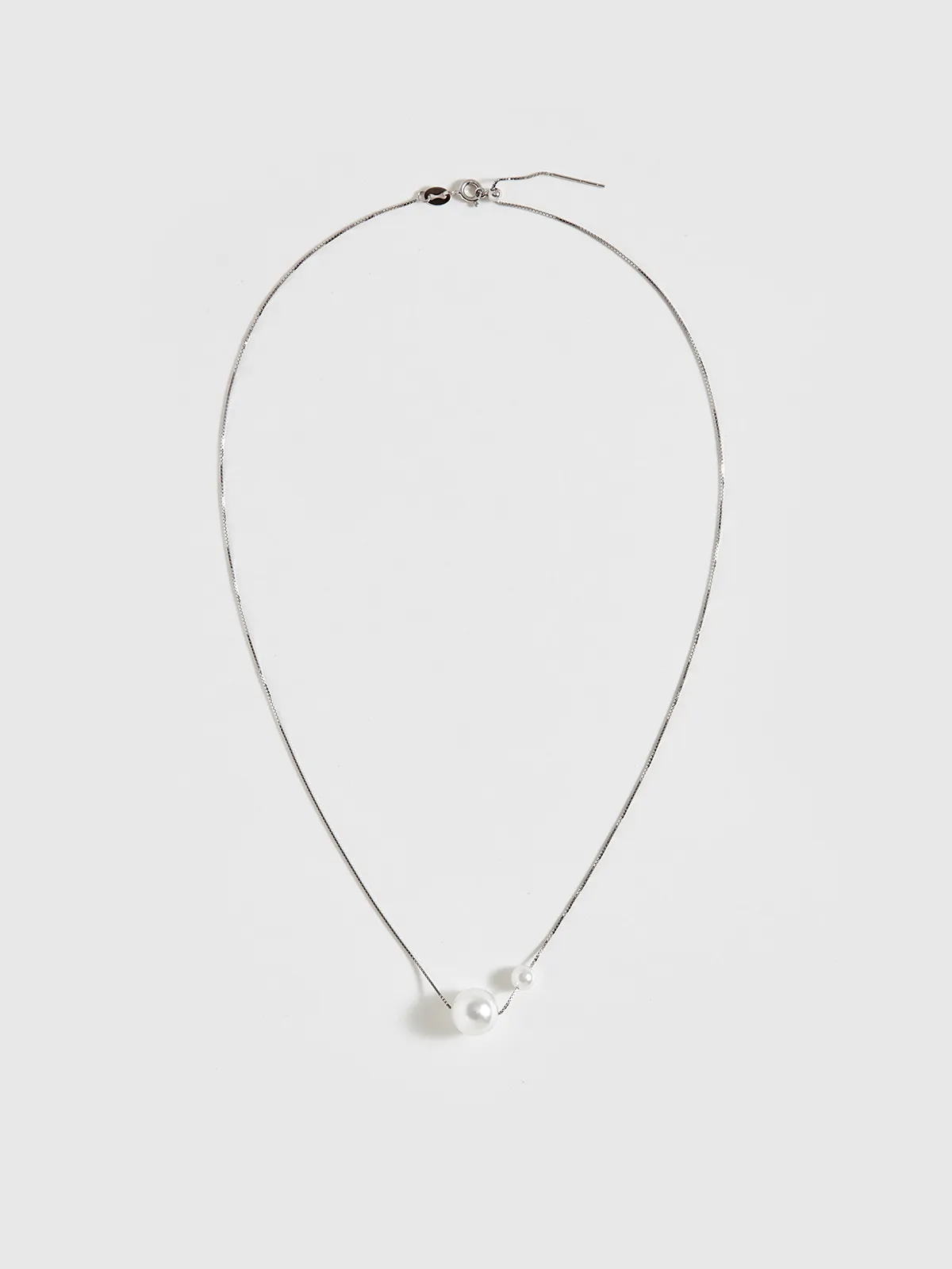 Dual Pearl Pendant Necklace sold by COMMENSE product image thumbnail 2