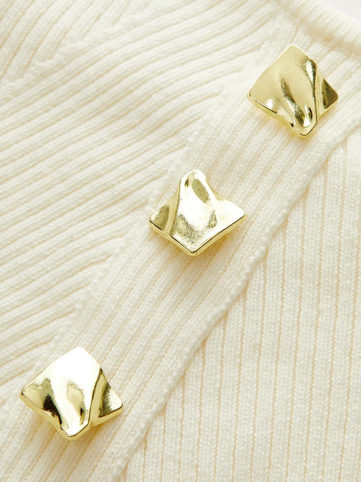 Ribbed Knit Metal Button Cami Top sold by COMMENSE product image thumbnail 3