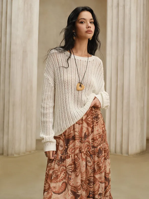 Oversized Crew Neck Sweater sold by COMMENSE