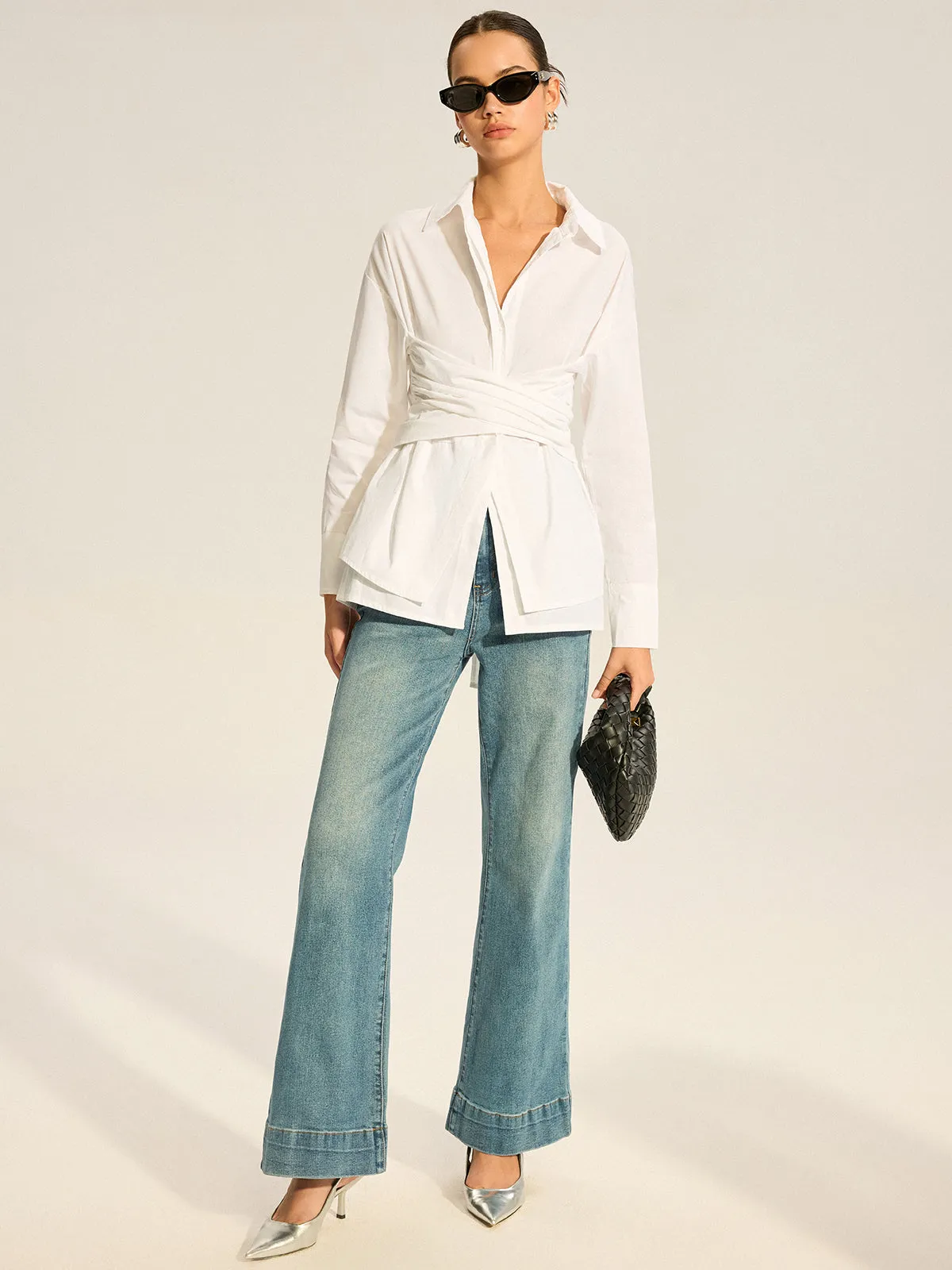 Back Bow Long-Sleeve Shirt sold by COMMENSE product image thumbnail 2