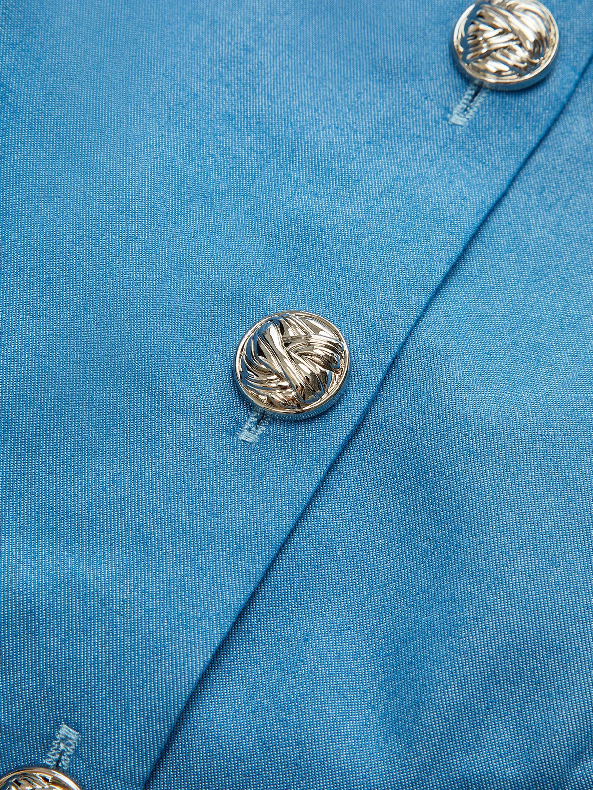 Contrast Panel Button Shirt Dress sold by COMMENSE product image thumbnail 3