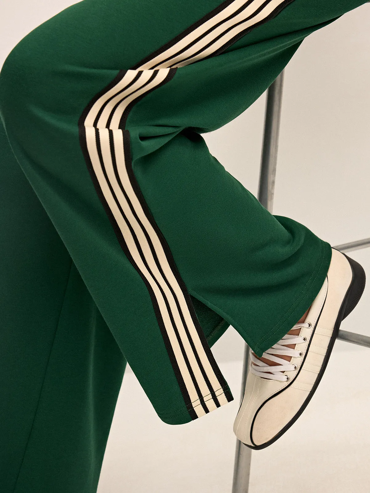 Side Stripe Wide-Leg Sweatpants sold by COMMENSE product image thumbnail 5