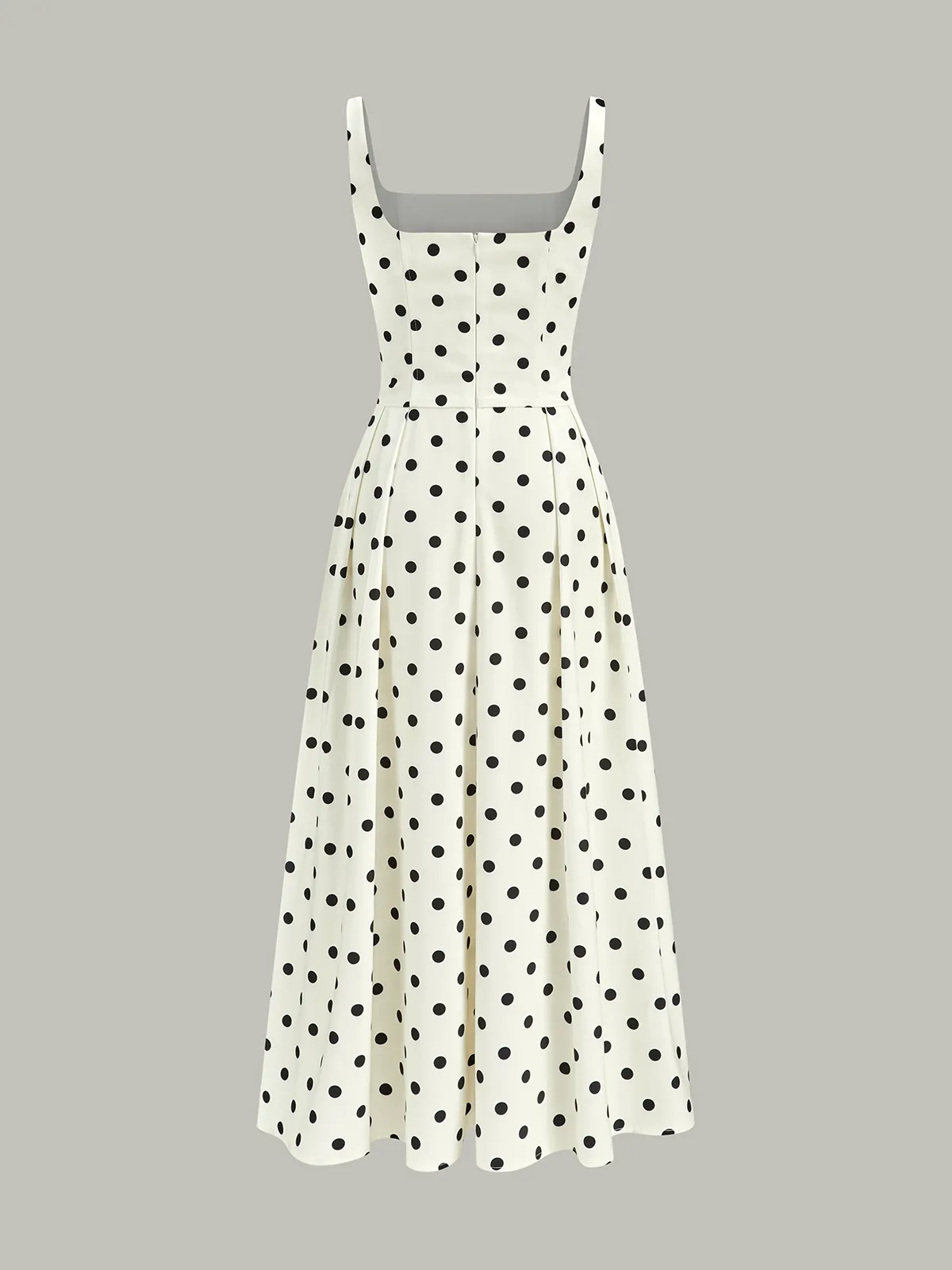 Polka Dot Square Neck Maxi Dress sold by COMMENSE product image thumbnail 4