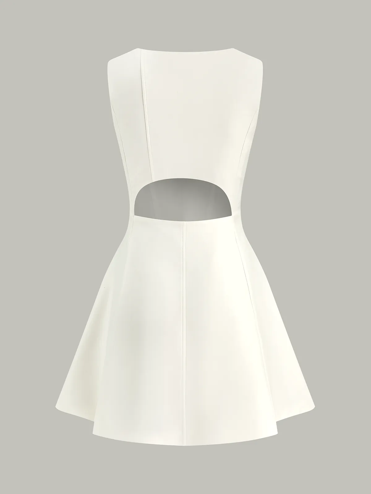 Asymmetric Neckline Flare Dress sold by COMMENSE product image thumbnail 2
