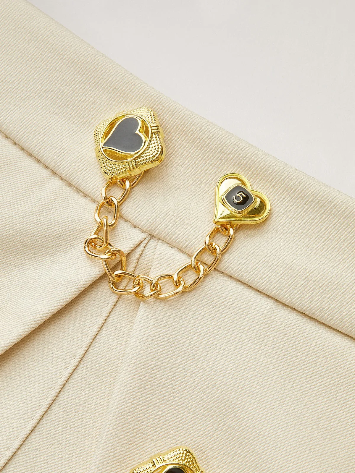 Metal Detail Pleated Mini Skirt sold by COMMENSE product image thumbnail 3