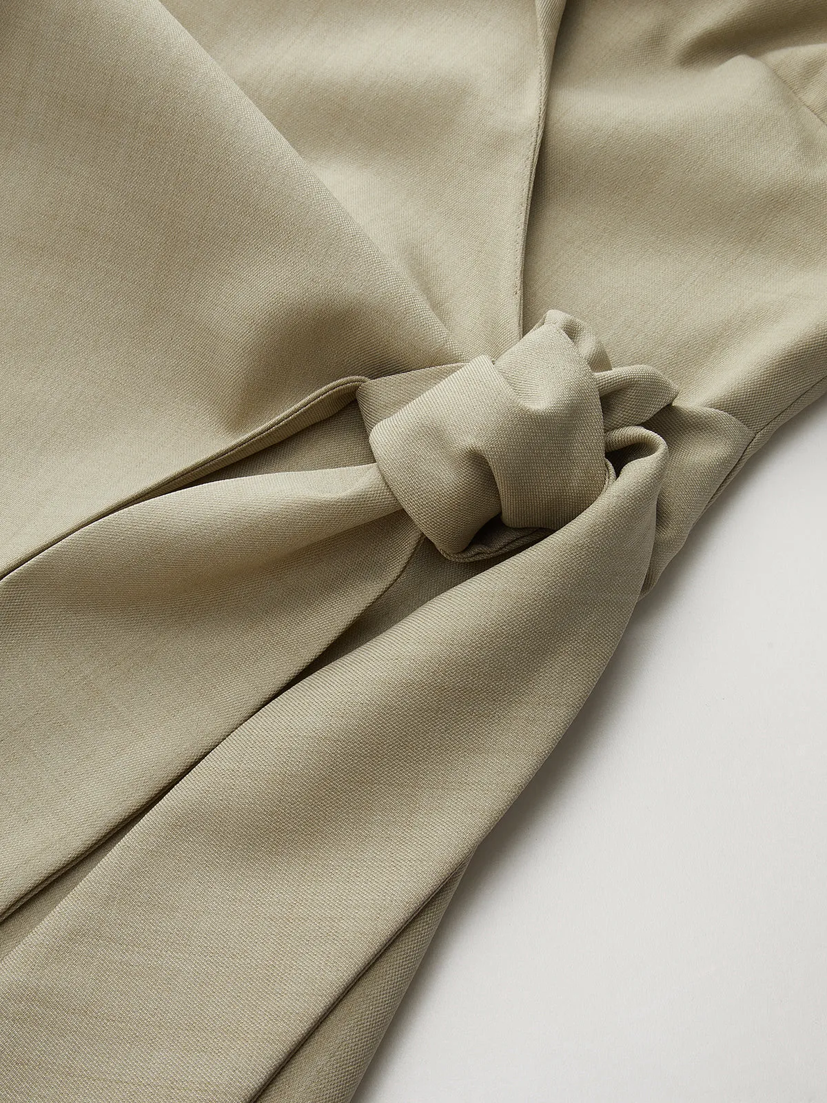 Sleeveless Lapel Tie-Waist Vest sold by COMMENSE product image thumbnail 2