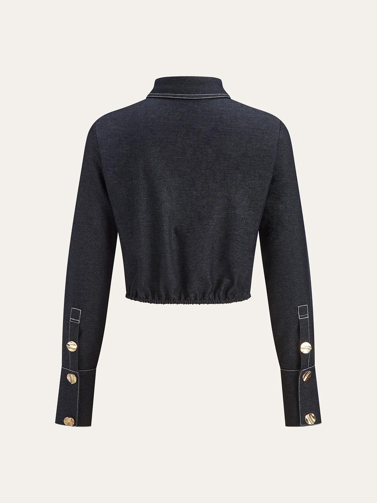 Metal Button Twist Shirt sold by COMMENSE product image thumbnail 2