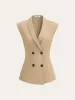 Double-Breasted Sleeveless Vest and Pants Set sold by COMMENSE
