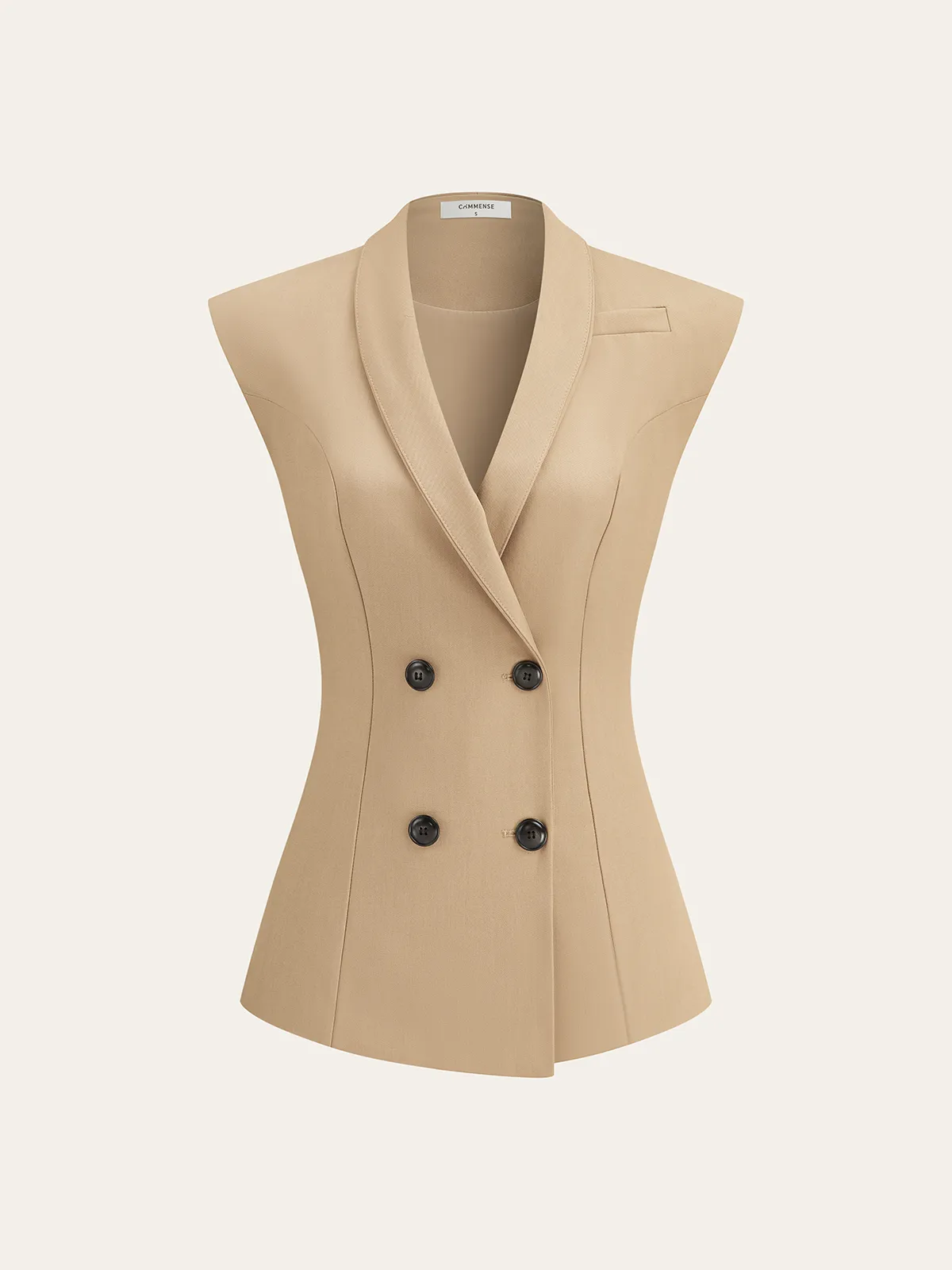 Double-Breasted Sleeveless Vest and Pants Set sold by COMMENSE product image thumbnail 2