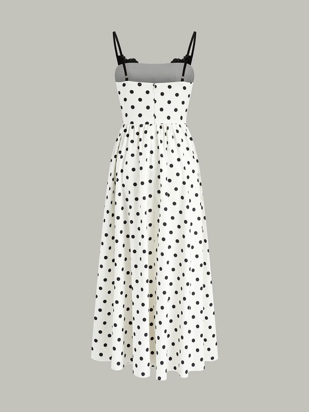 Lace Trim Polka Dot Cami Dress sold by COMMENSE product image thumbnail 2