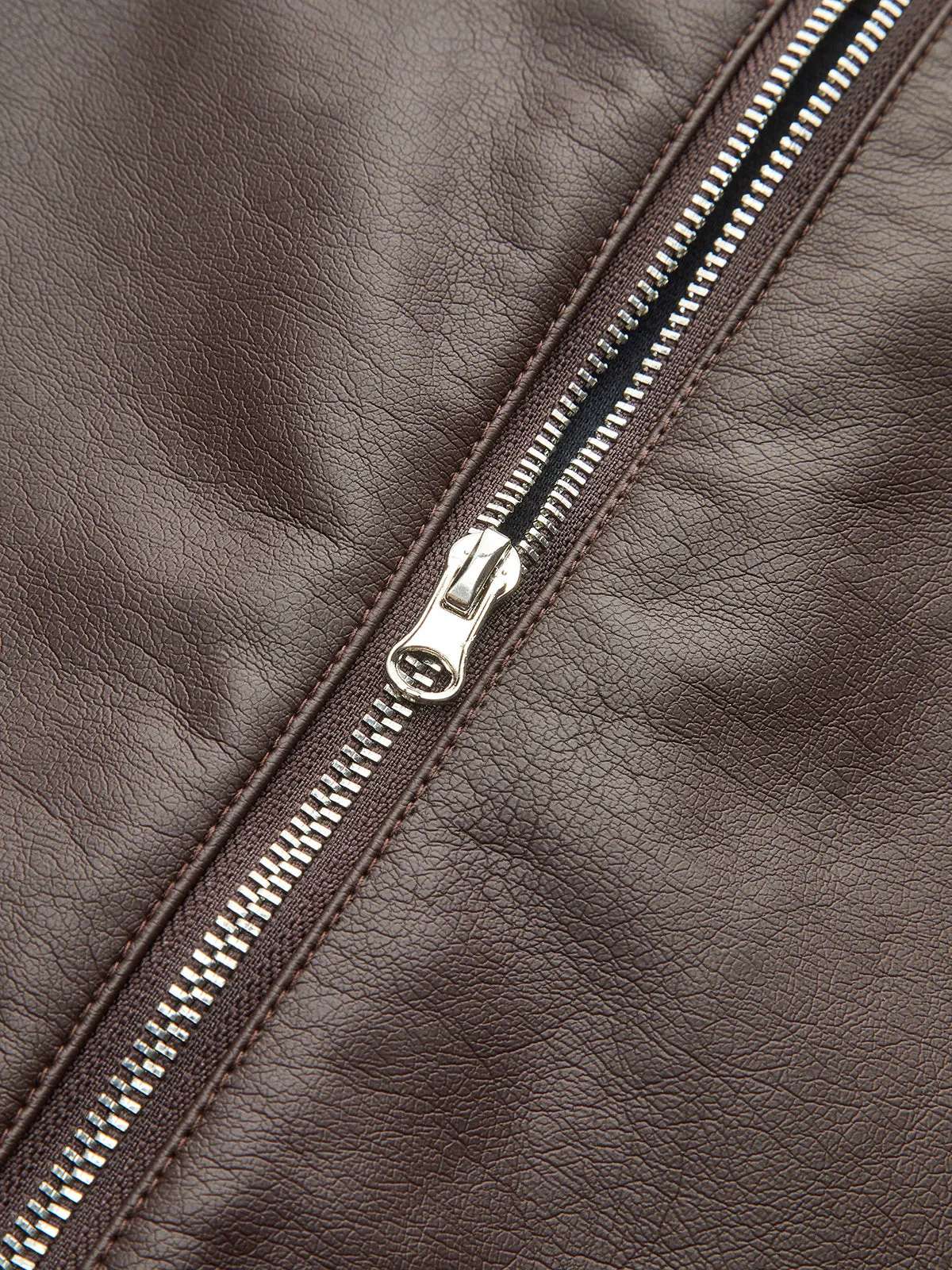 Back Zipper PU Leather Twist T-Shirt sold by COMMENSE product image thumbnail 4