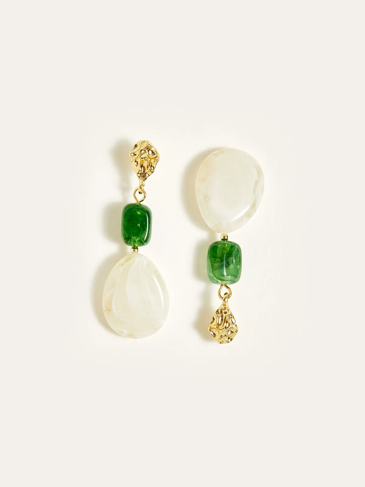 Irregular Resin Bead Drop Earrings sold by COMMENSE product image thumbnail 2