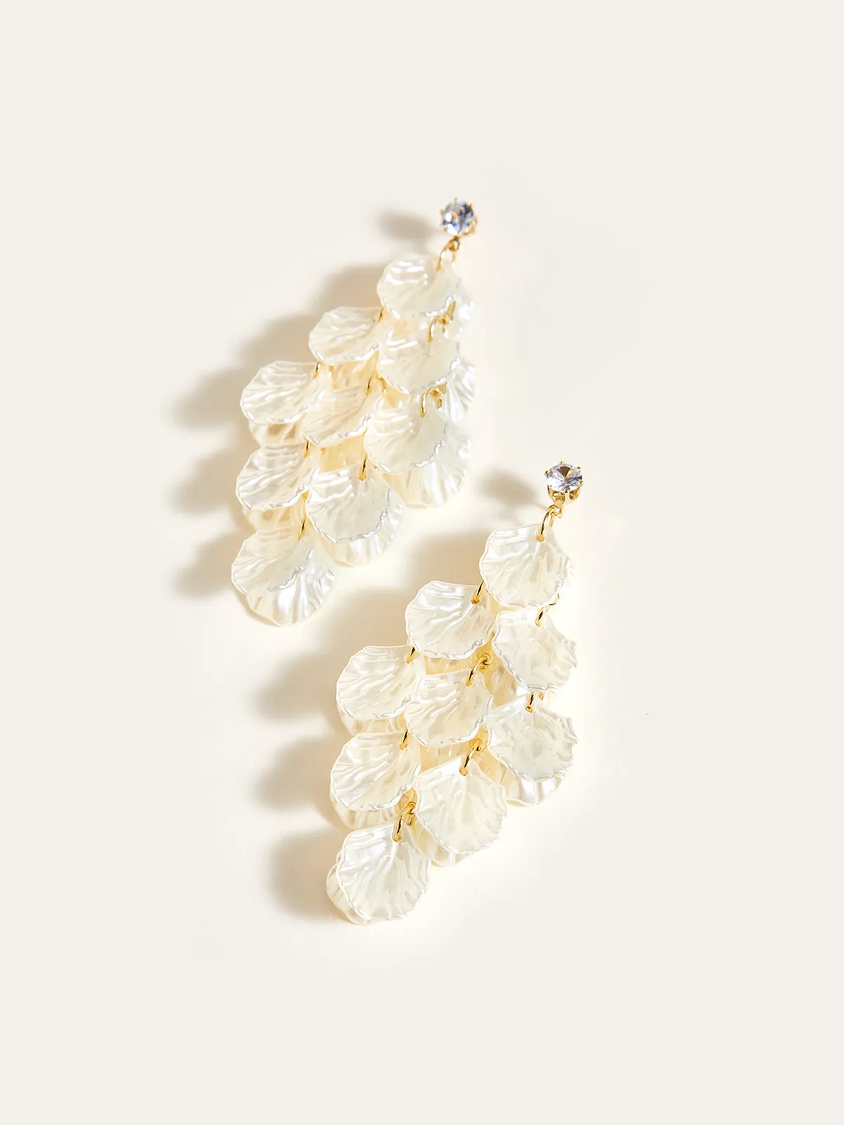 Shell Petal Tassel Earrings sold by COMMENSE product image thumbnail 3