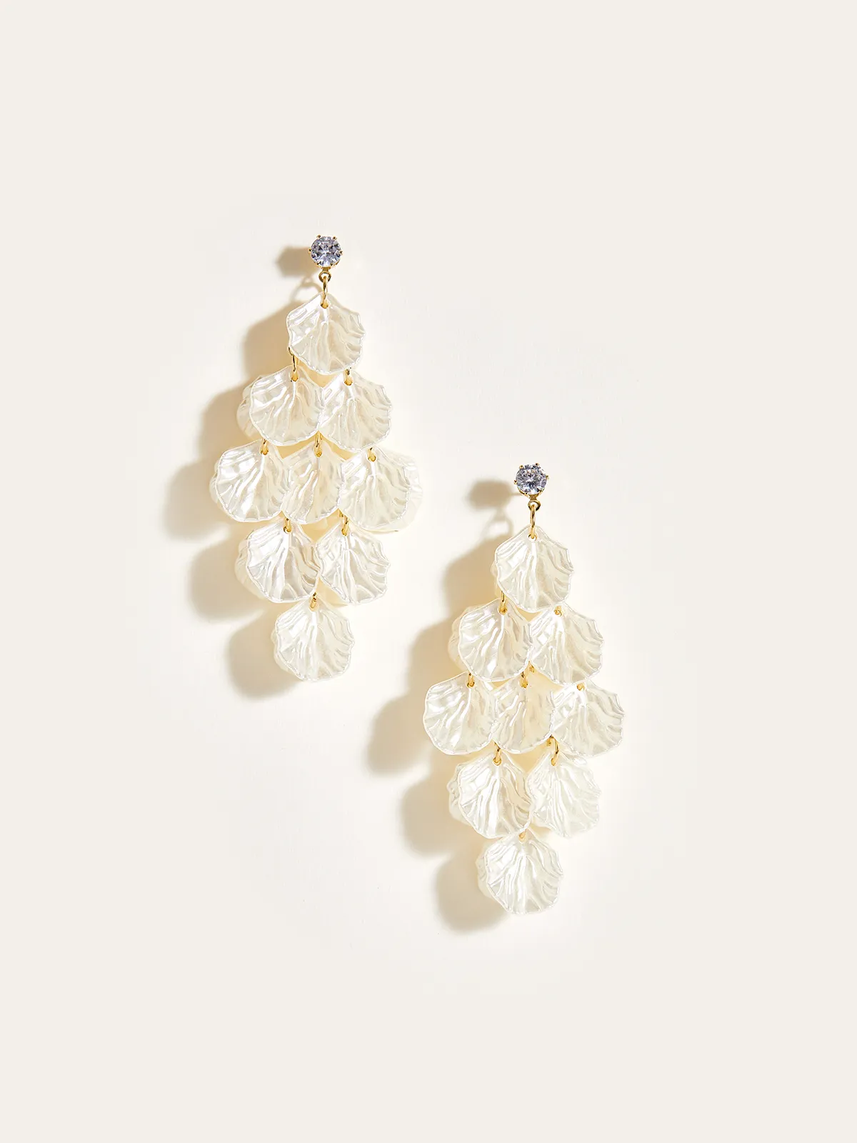 Shell Petal Tassel Earrings sold by COMMENSE product image thumbnail 2