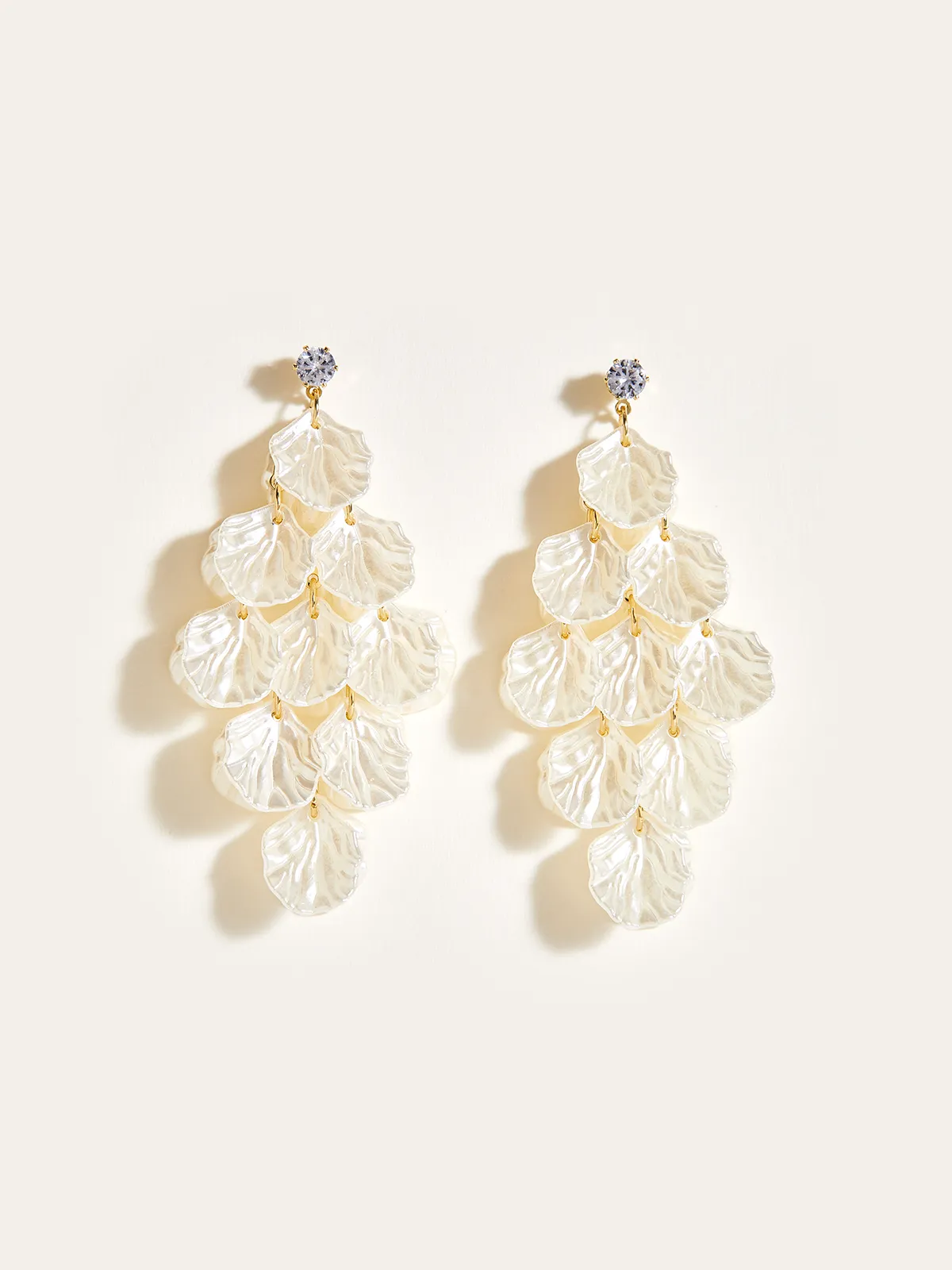 Shell Petal Tassel Earrings sold by COMMENSE