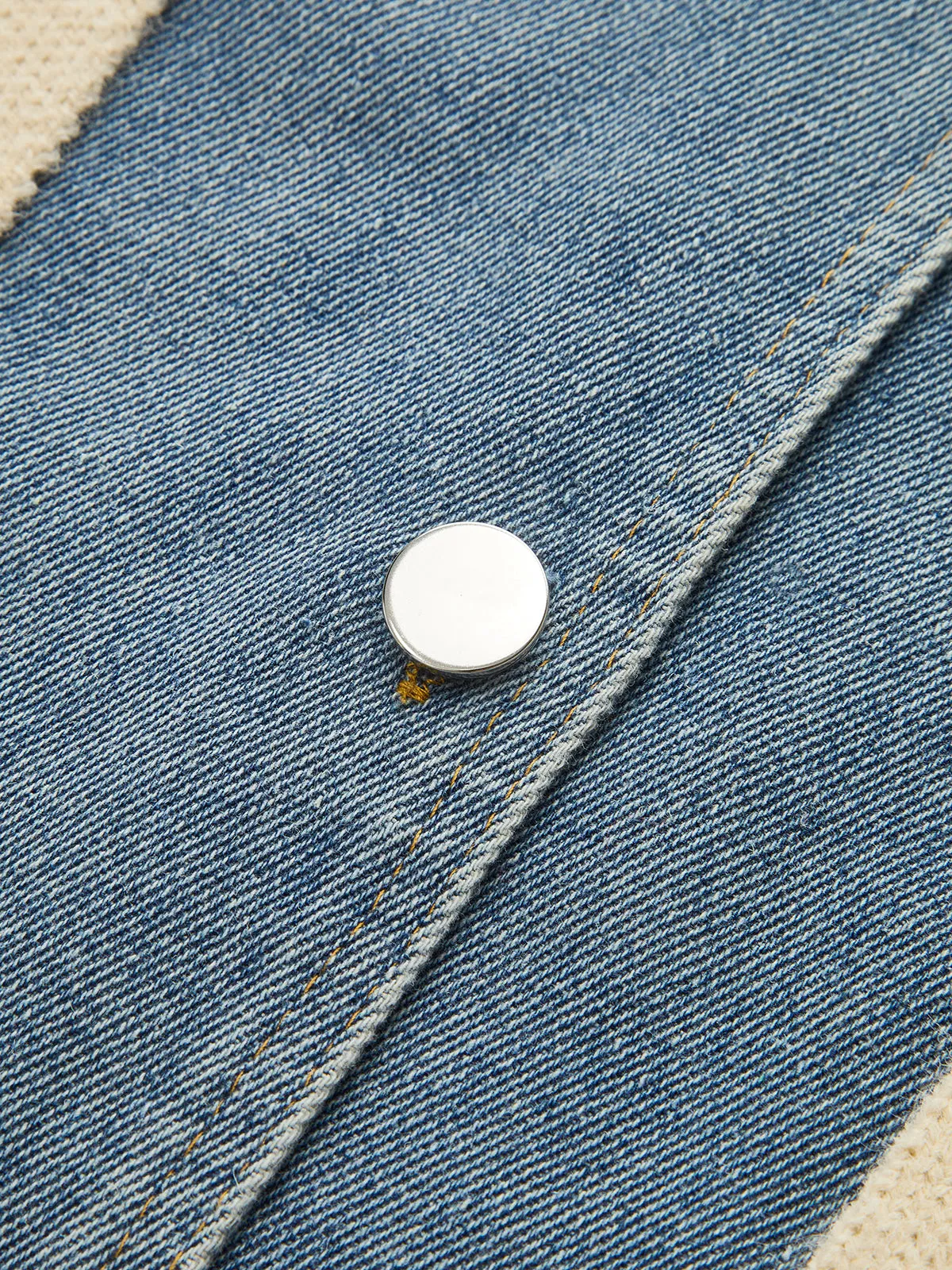 Denim Panel Button Knit Cardigan sold by COMMENSE product image thumbnail 3
