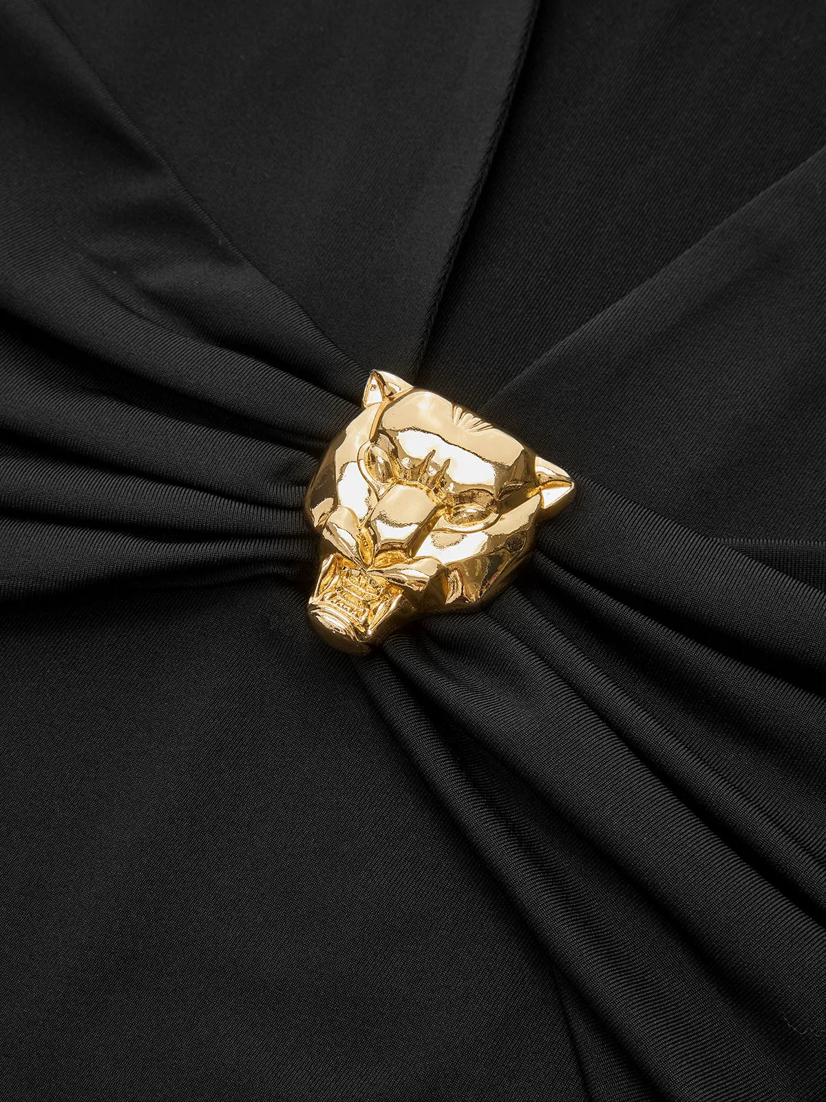 Metal Detail V-Neck Long Sleeve Blouse sold by COMMENSE product image thumbnail 3