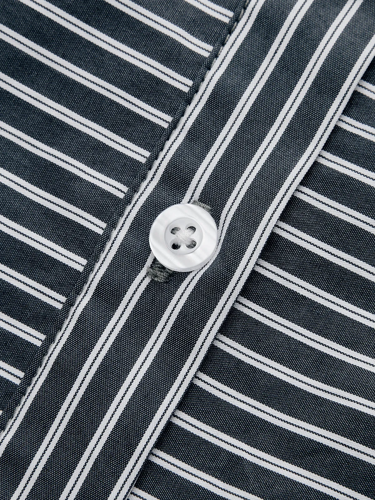 Striped Cinched Waist Cropped Shirt sold by COMMENSE product image thumbnail 4