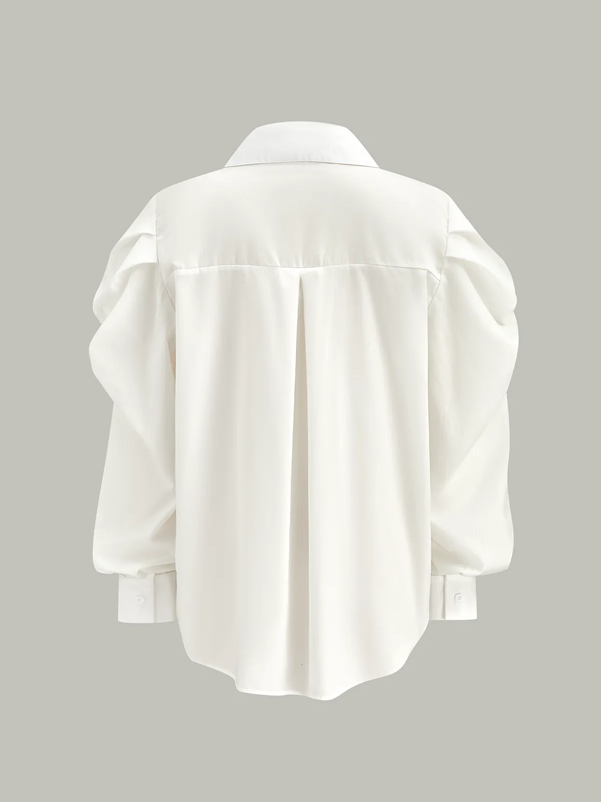 Puff-Sleeve Button-Down Shirt sold by COMMENSE product image thumbnail 3