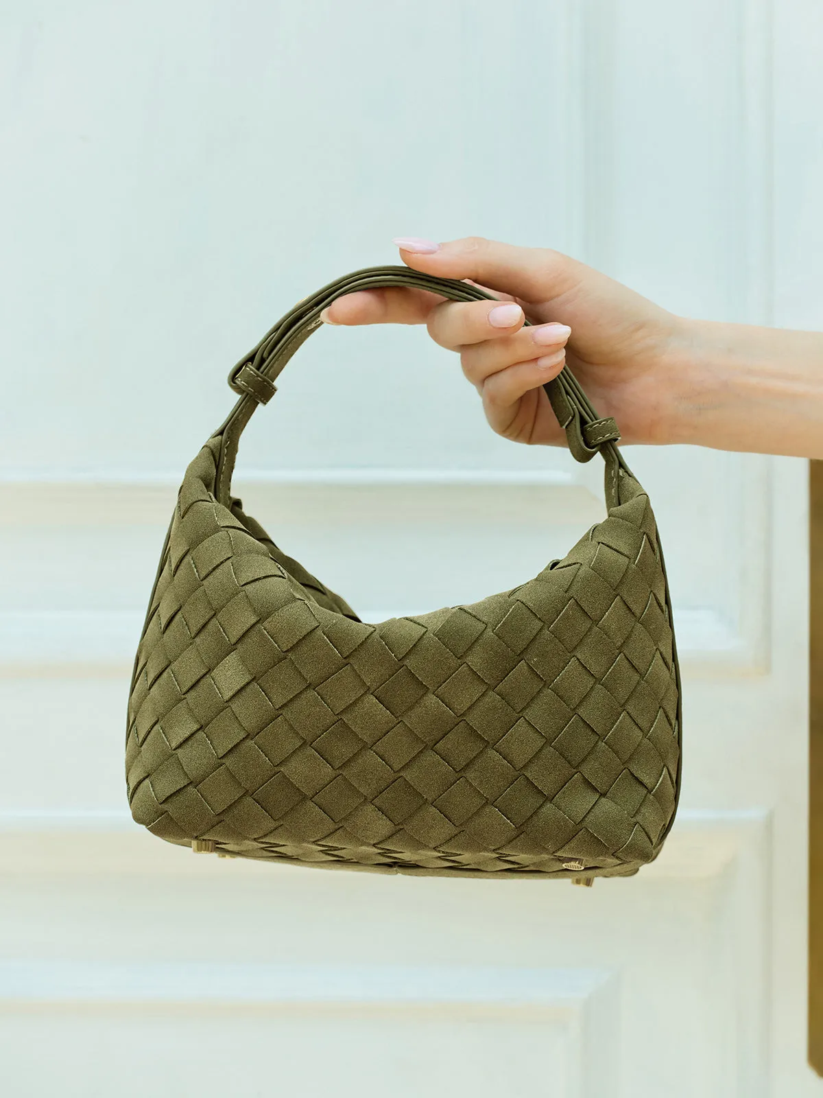 Woven PU Leather Top-Handle Bag sold by COMMENSE product image thumbnail 3
