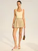 Cotton Blend Mid-Waist Pleated Shorts sold by COMMENSE