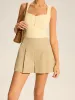 Cotton Blend Mid-Waist Pleated Shorts sold by COMMENSE